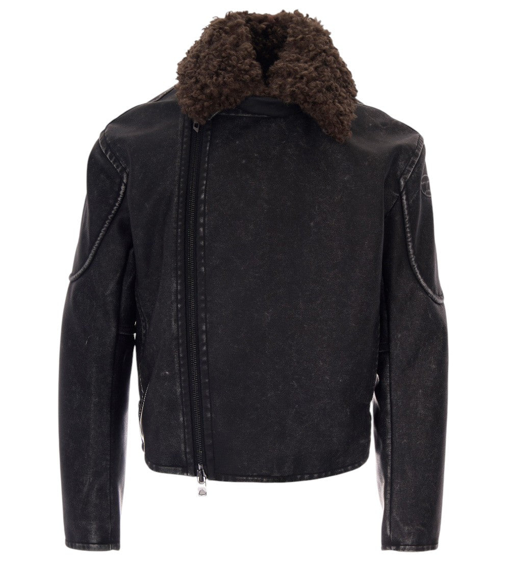 Black Solid Regular Jacket 1