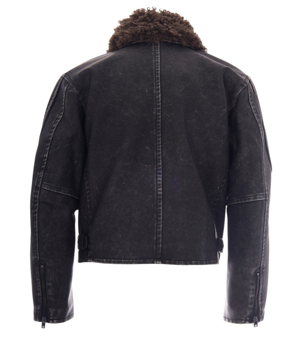 Black Solid Regular Jacket 2