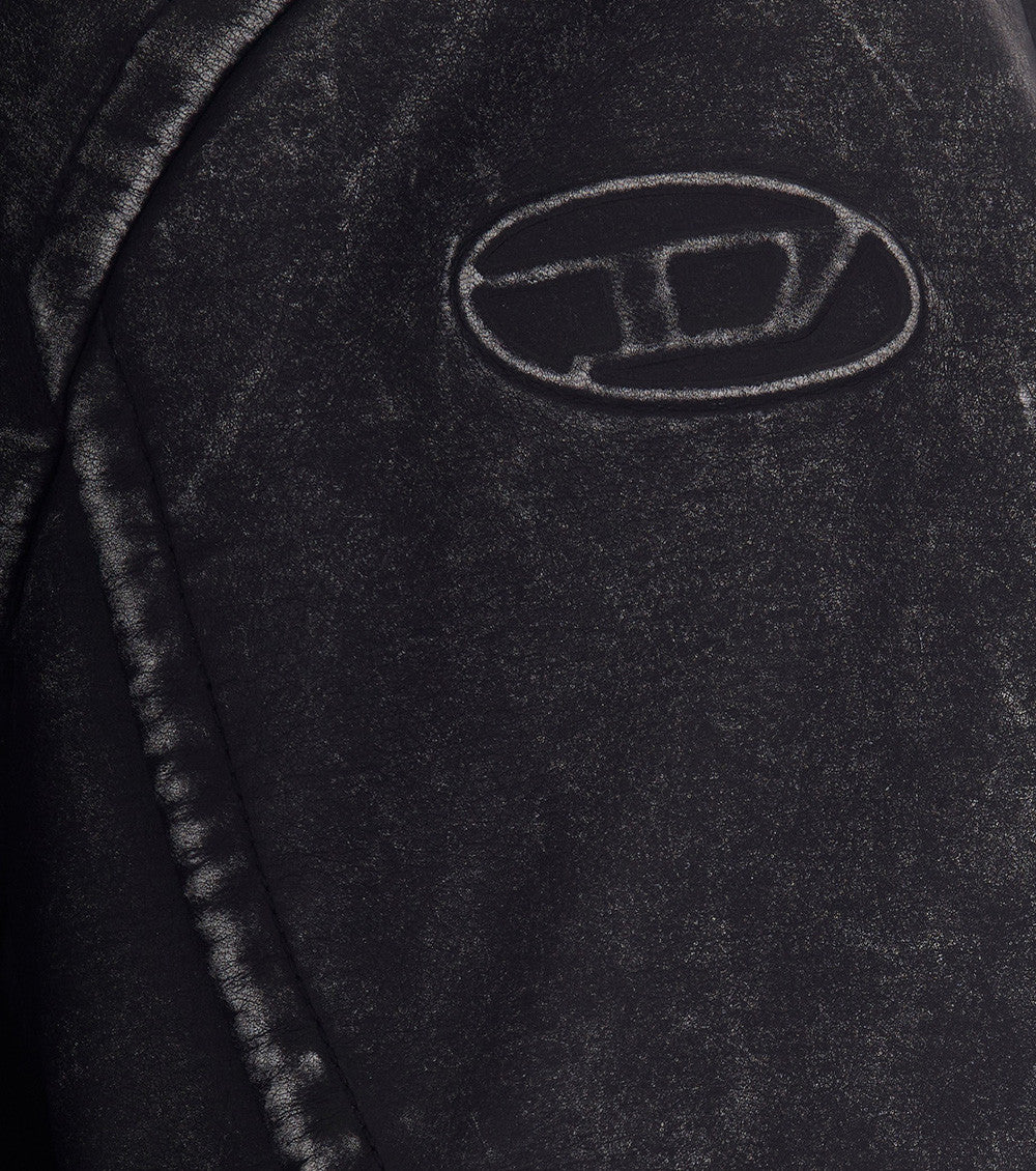 Black Solid Regular Jacket 3