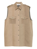 Khaki Sleeveless Vest 1