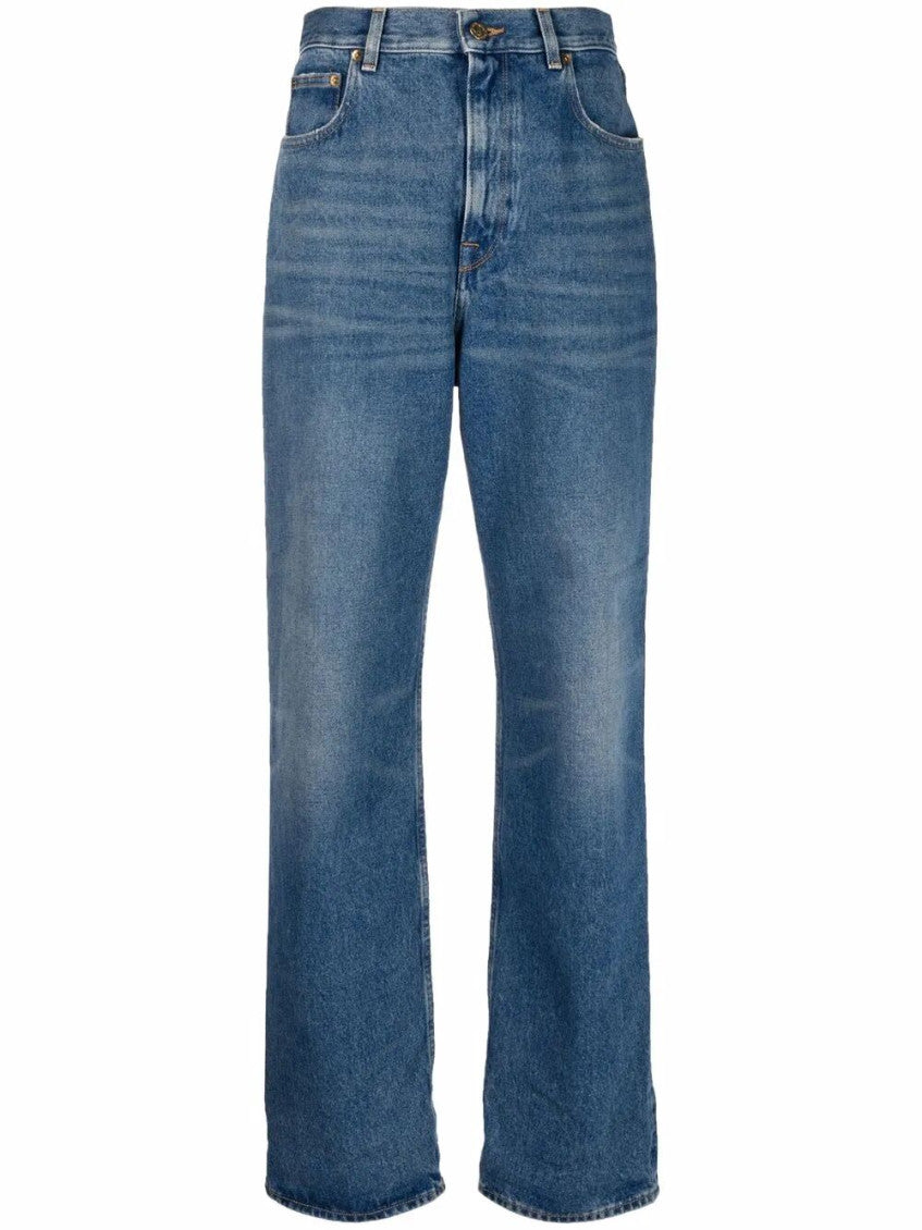 Blue Kim wide-leg jeans 1