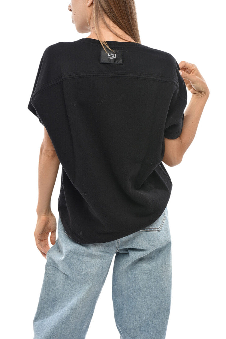 Black Round Neck T-Shirt 2