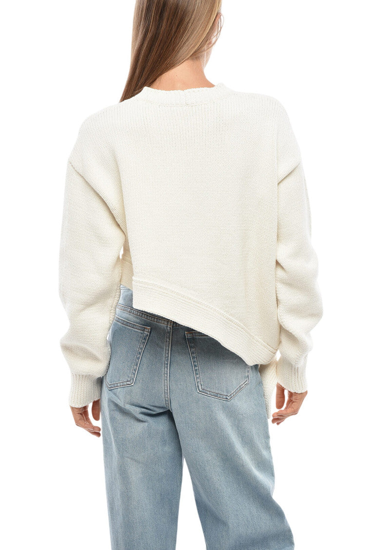 White Crew Neck Sweater 2