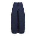 Blue Denim Relaxed High Rise Jeans 1