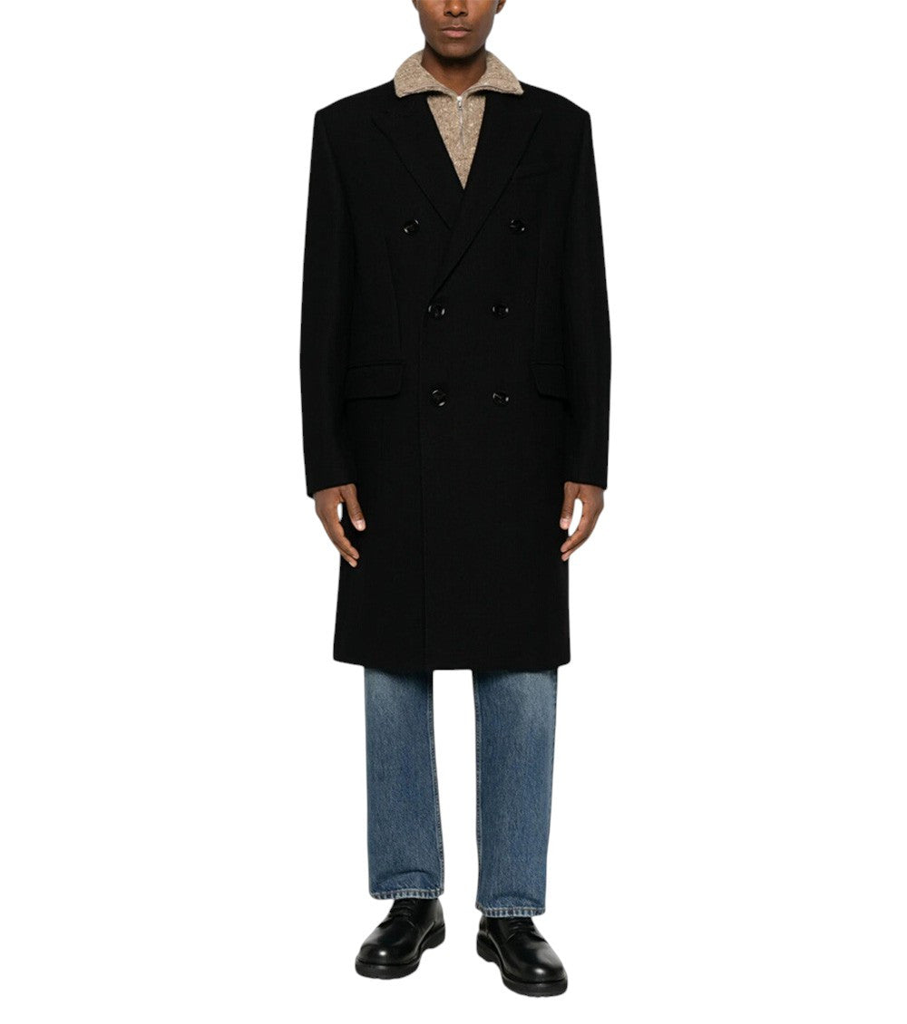 Black Double Breasted Coat 1