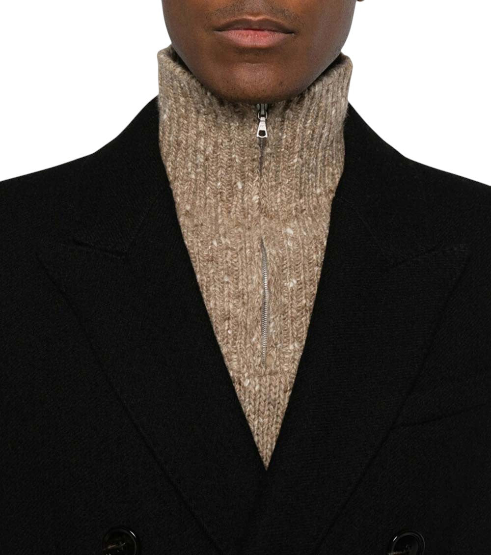Black Double Breasted Coat 4