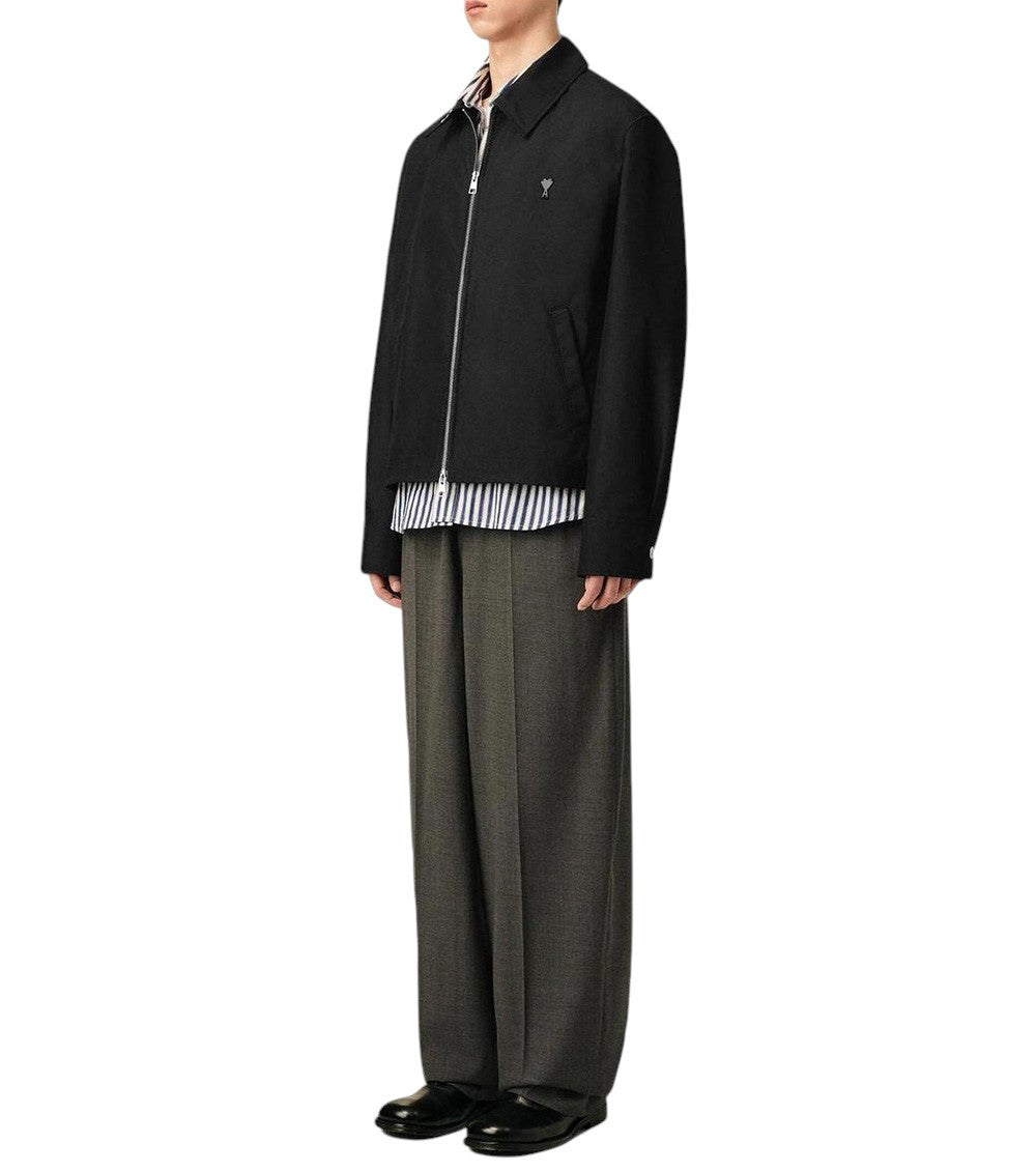 Black Shirt Collar Jacket 2