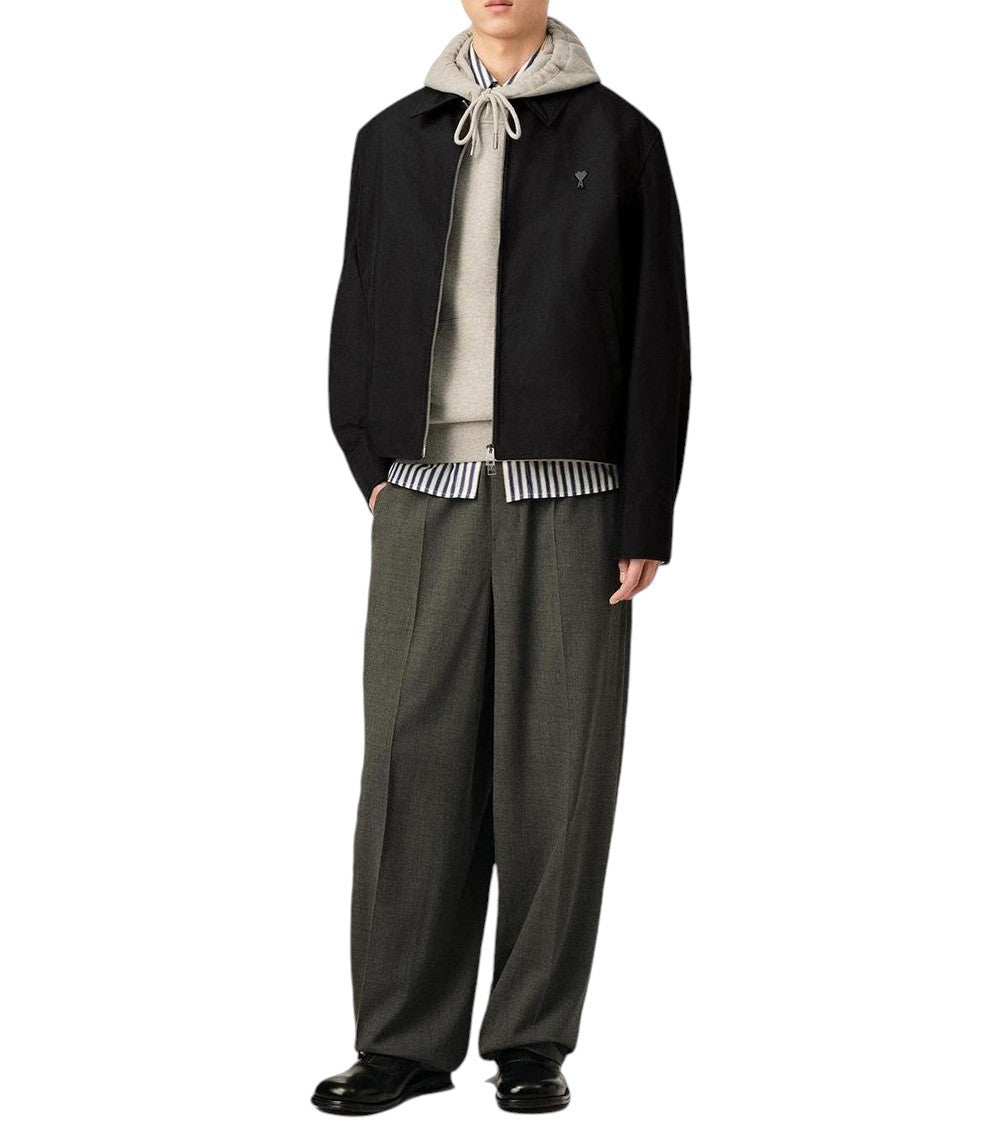 Black Shirt Collar Jacket 4