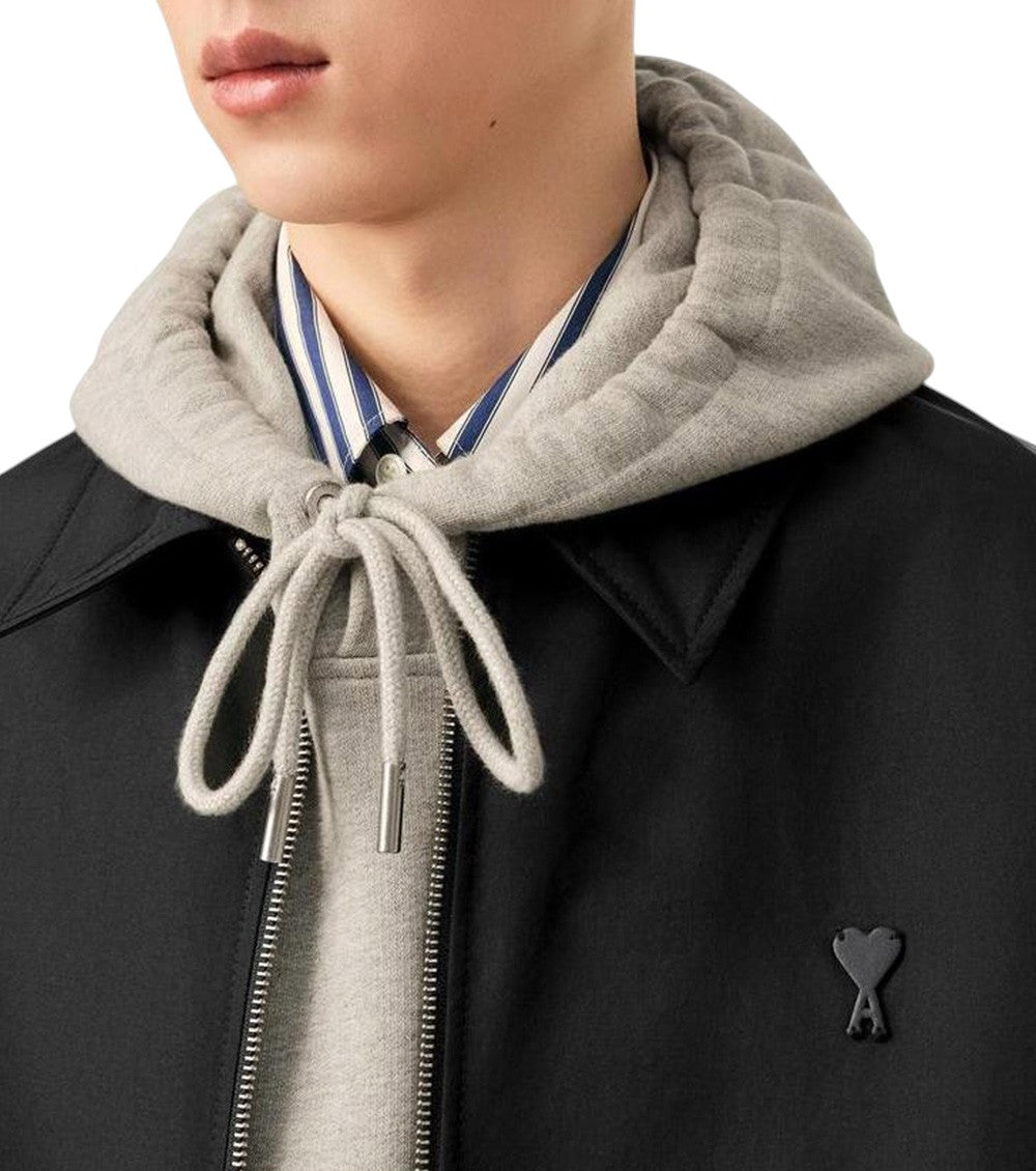 Black Shirt Collar Jacket 5