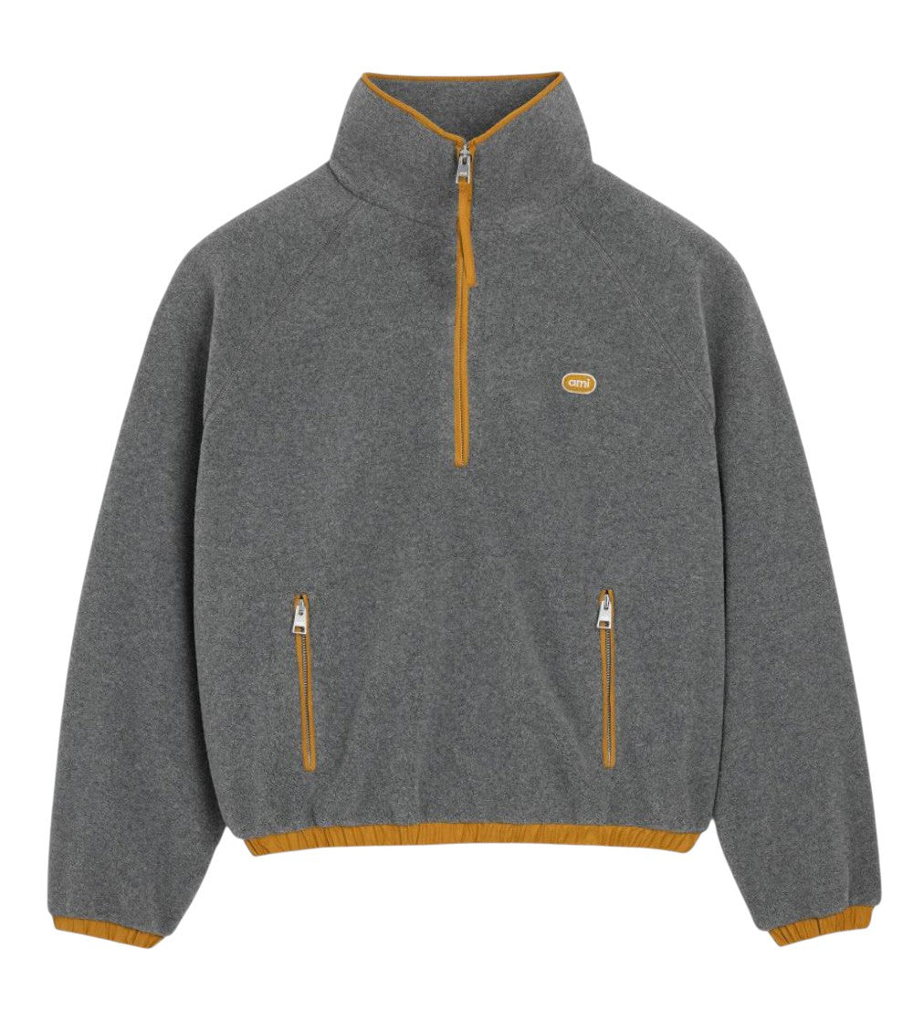 Grey Half Zip Sweatshirt 1