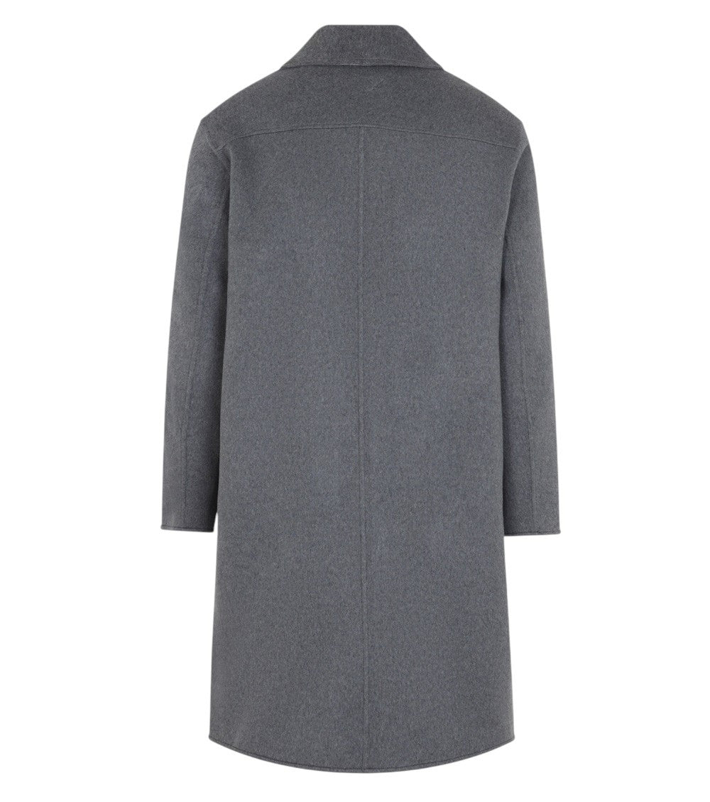 Grey Relaxed Wool Coat 2