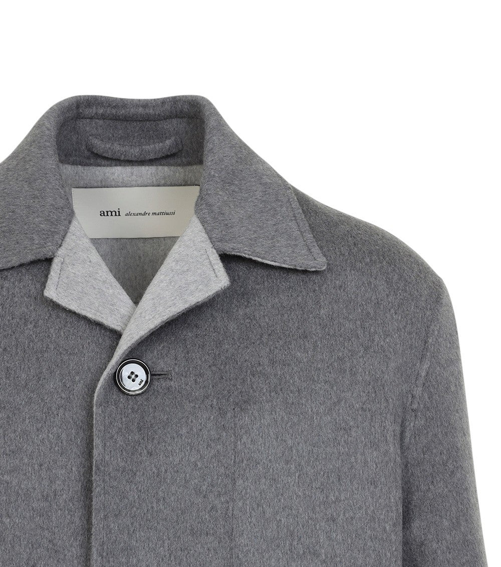 Grey Relaxed Wool Coat 3