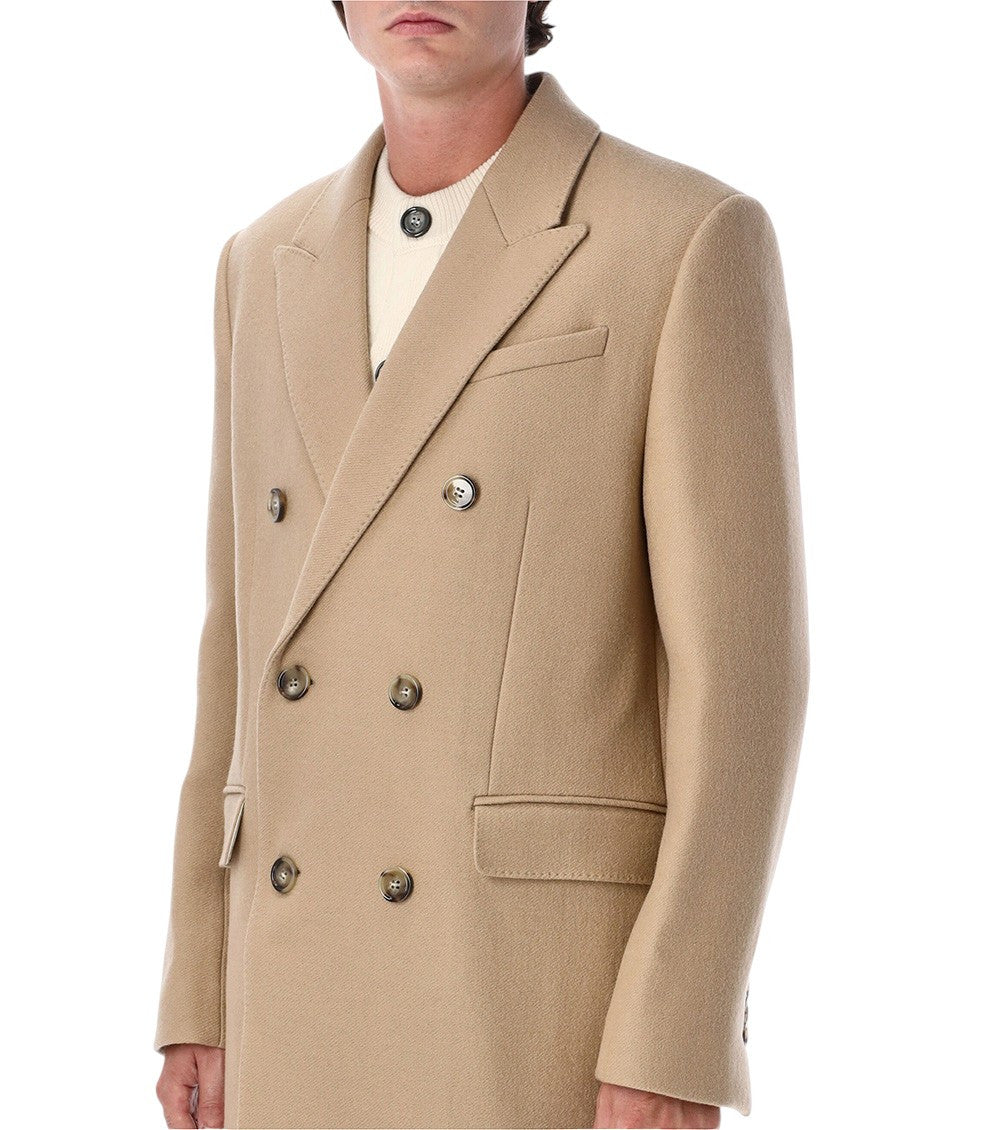 Beige Double Breasted Coat 3
