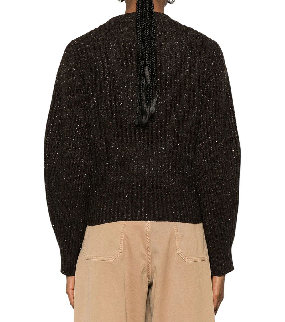 Dark Brown Crew Neck Sweater 2