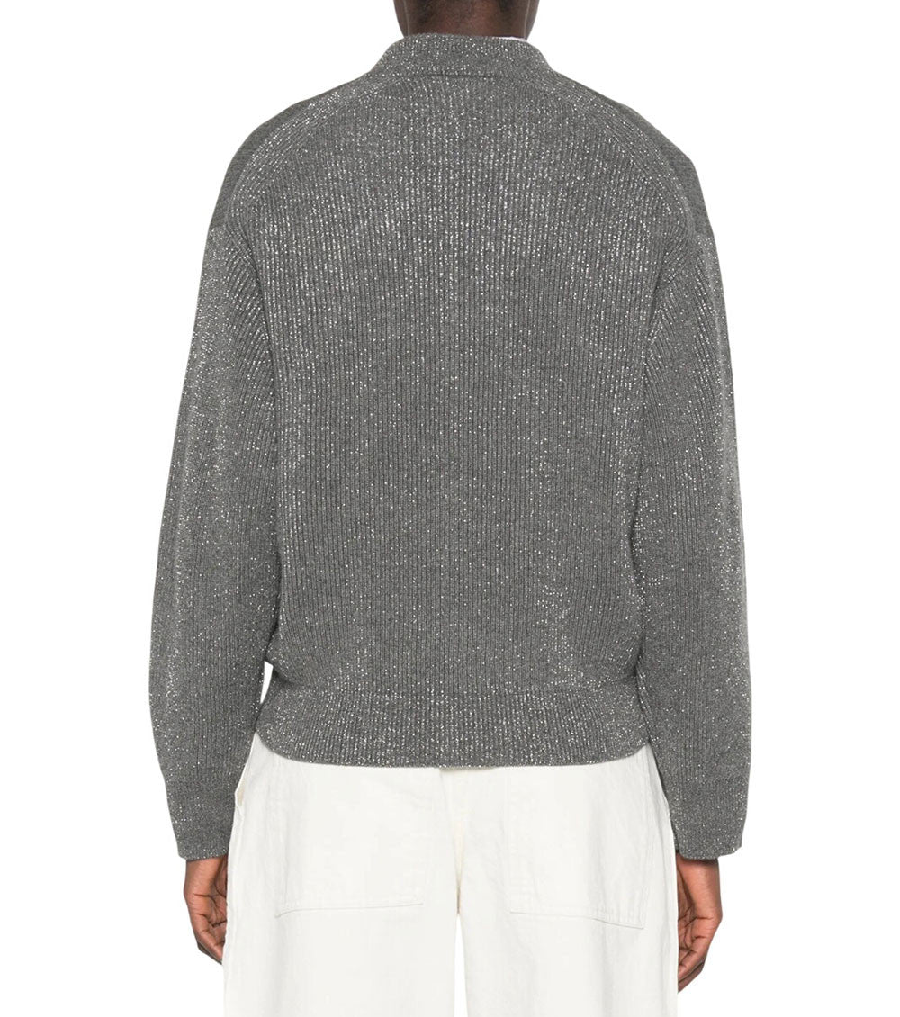 Grey V Neck Sweater 3
