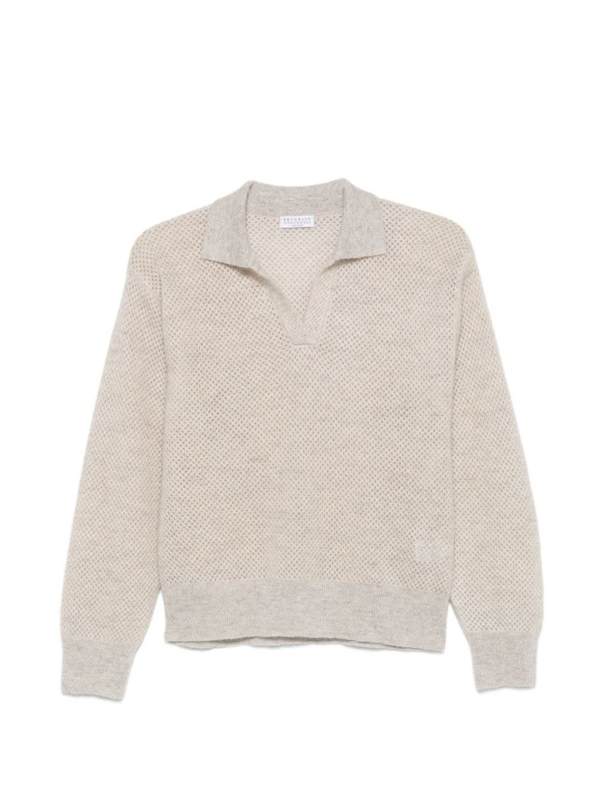 Beige Knitted Sweater 1