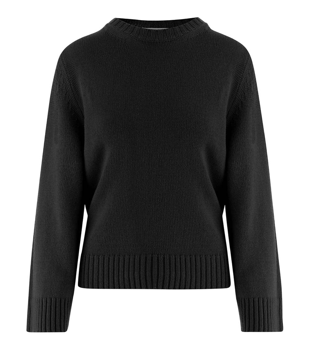 Black Crew Neck Sweater 1