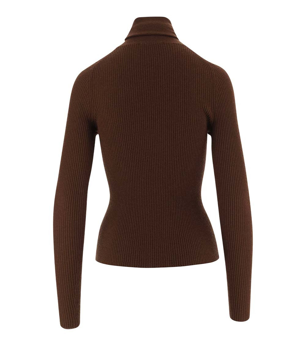 Brown Turtle Neck Sweater 2