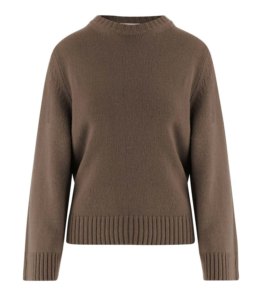 Brown Crew Neck Sweater 1