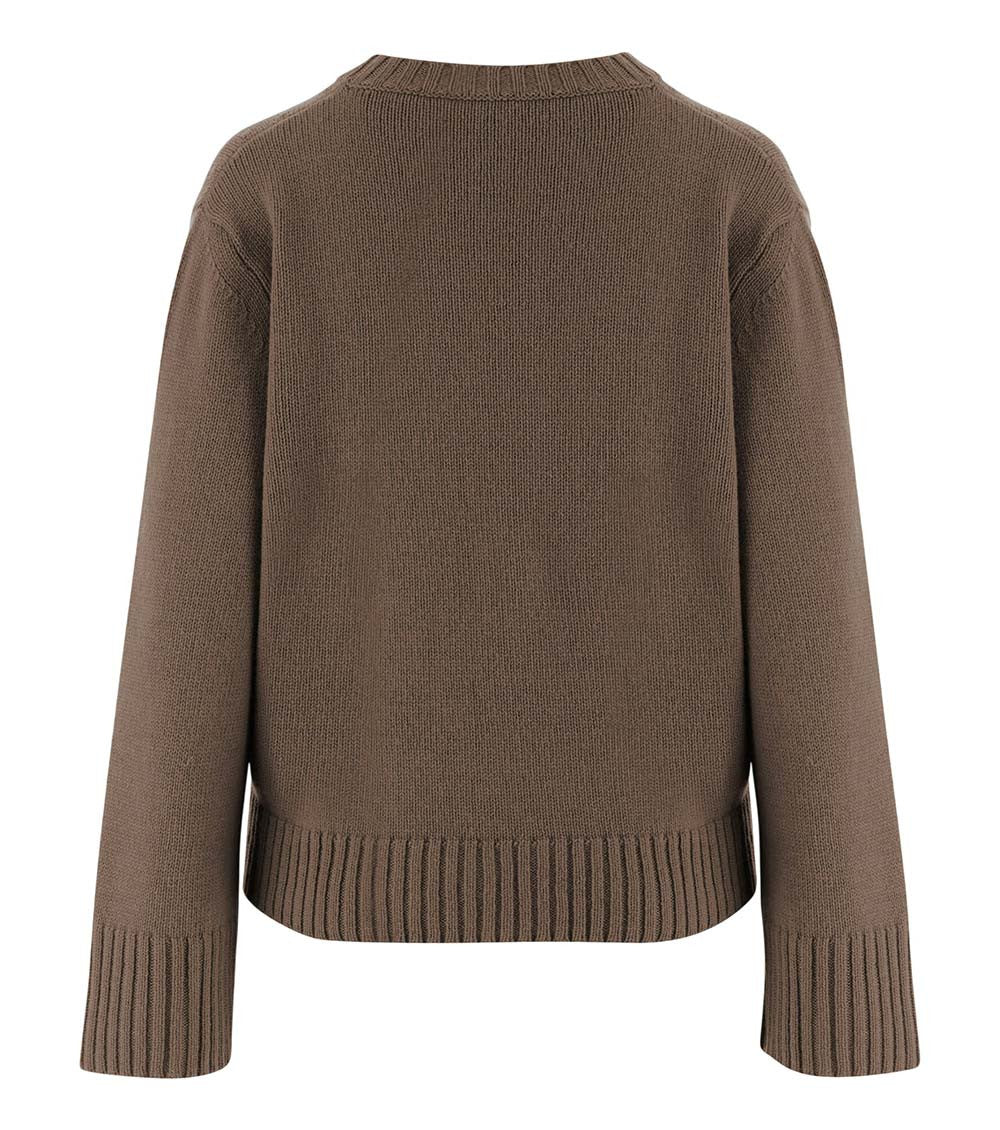 Brown Crew Neck Sweater 2
