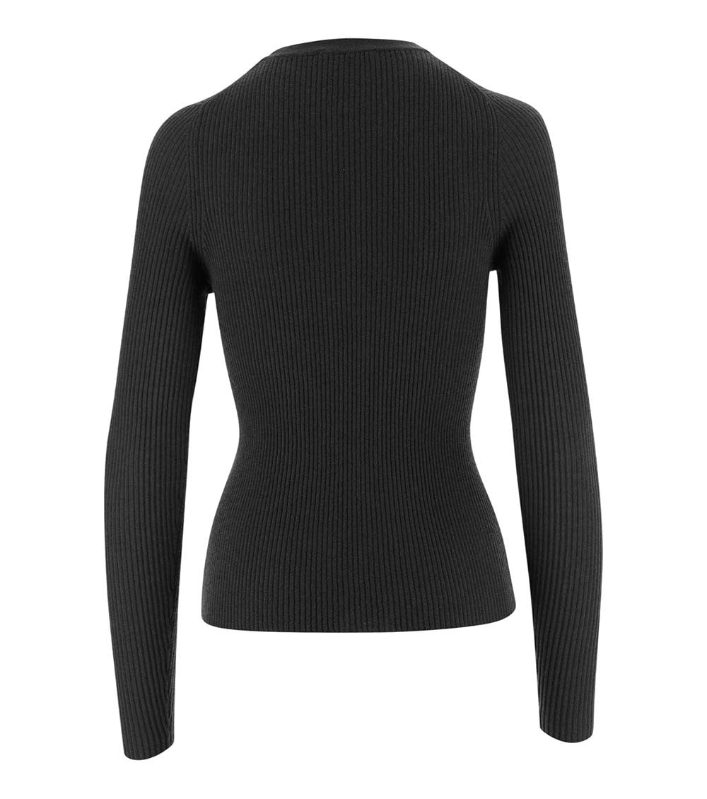 Black Crew Neck Sweater 2