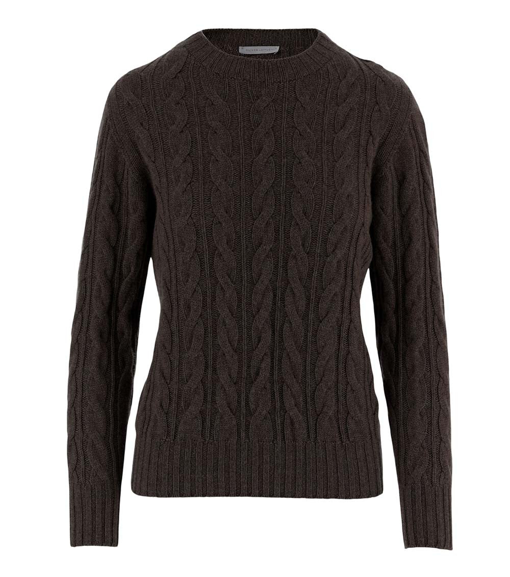 Dark Brown Crew Neck Sweater 1