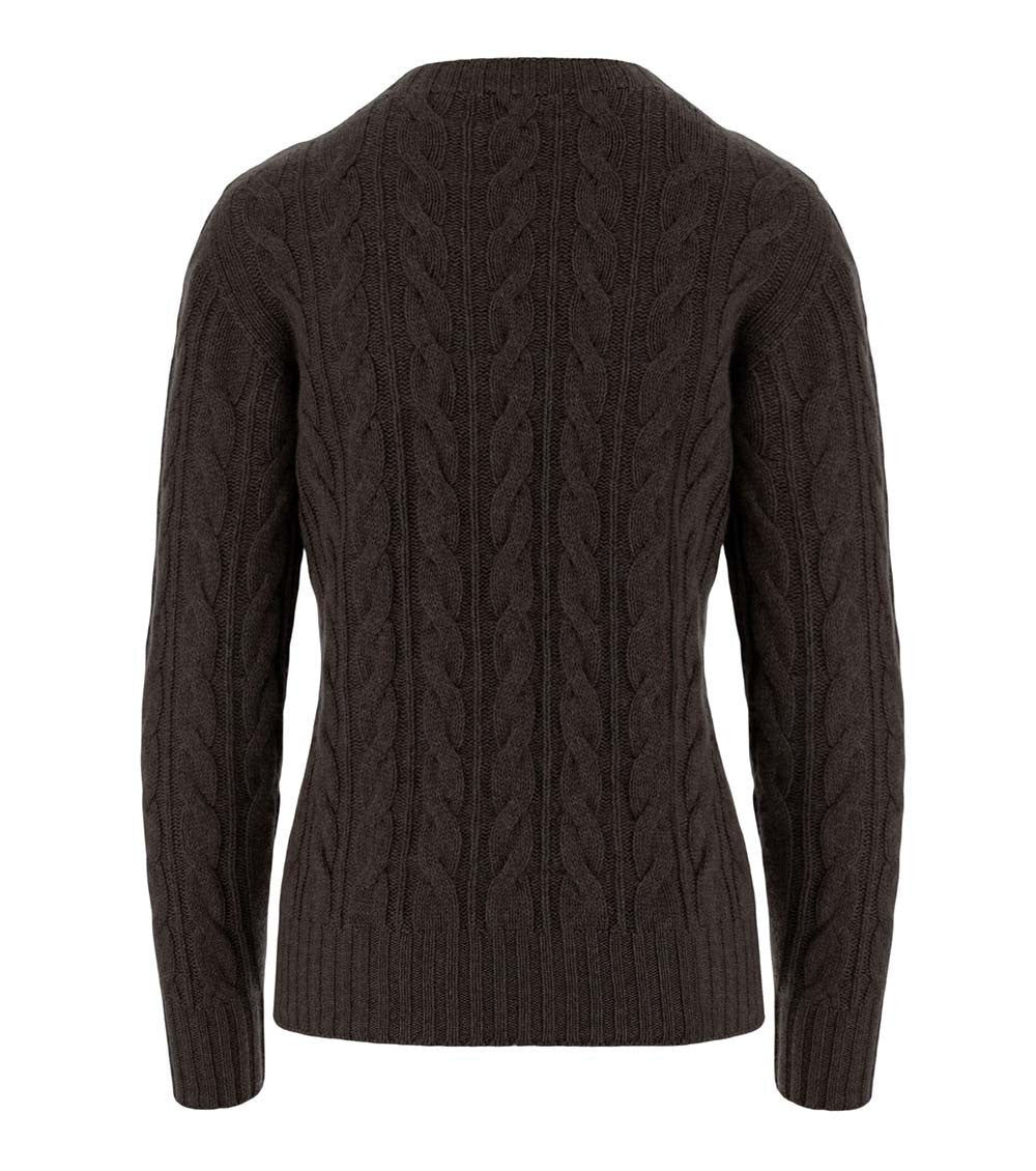 Dark Brown Crew Neck Sweater 2