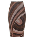 Multicolor Knee Length Skirt 1