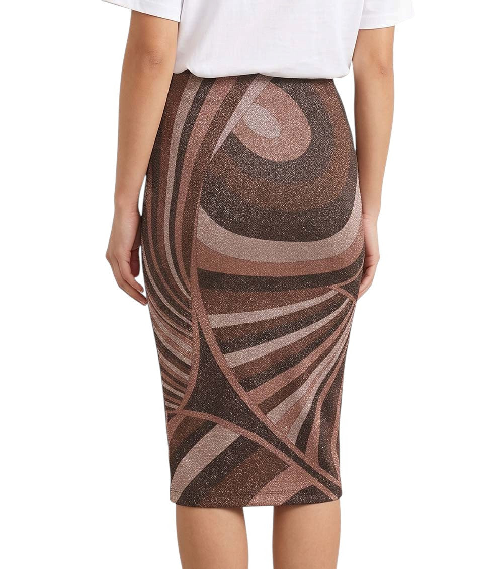 Multicolor Knee Length Skirt 4