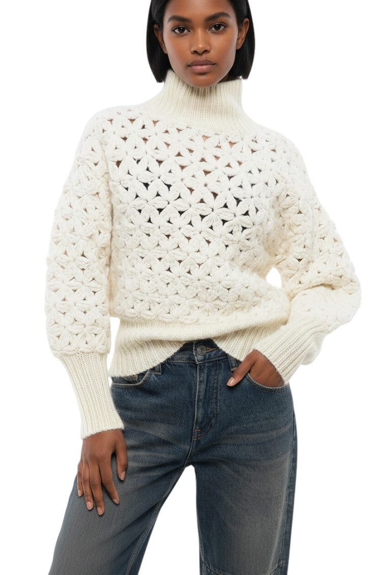 White Knitted Sweater 1