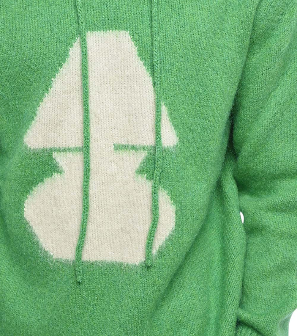 Green Logo Hooded Sweater 3