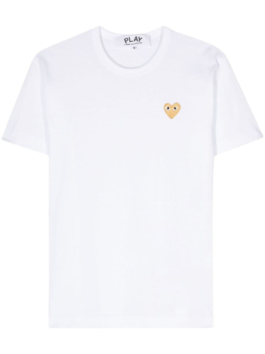 White Crewneck Embroidered Logo T-Shirt 1