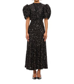 Black Sequin Midi Dress 1