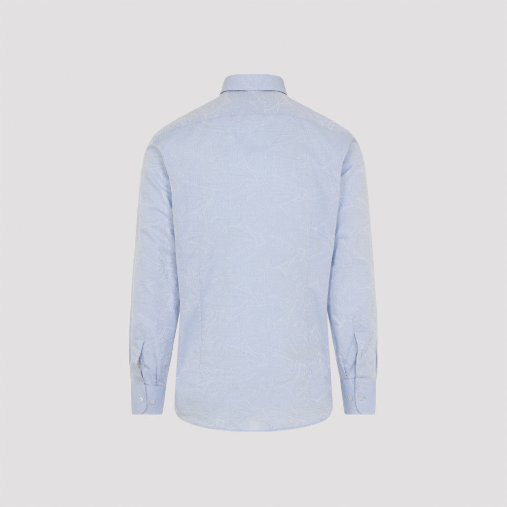 Blue Logo Embroidered Shirt 4
