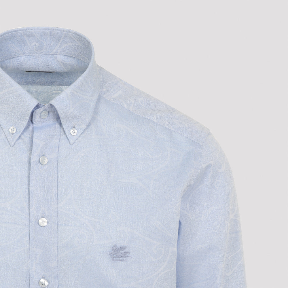Blue Logo Embroidered Shirt 5