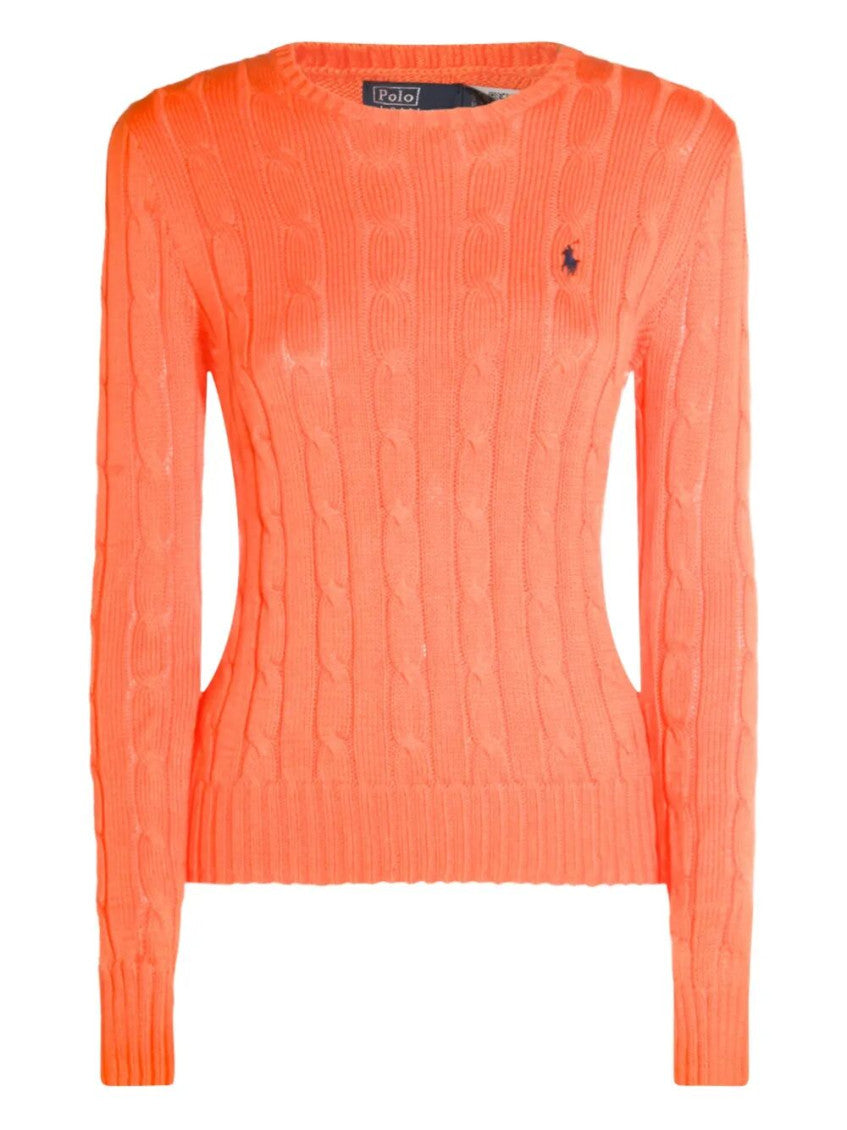 Orange Cable-knit Sweater 1