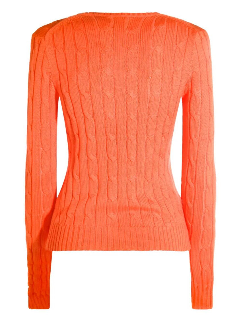 Orange Cable-knit Sweater 2
