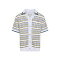 Multi Color Short Sleeves Stripe Shirt 1