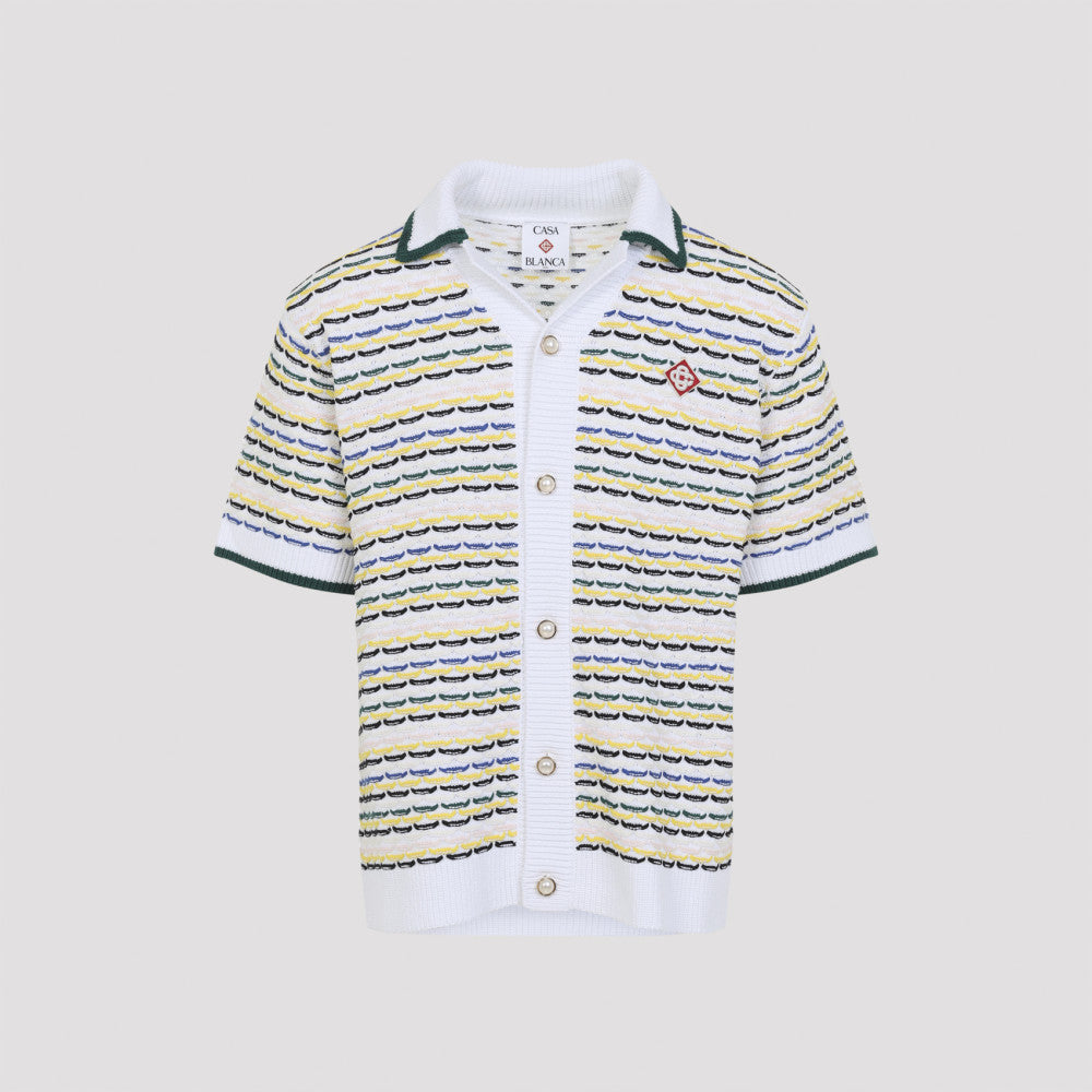 Multi Color Short Sleeves Stripe Shirt 3