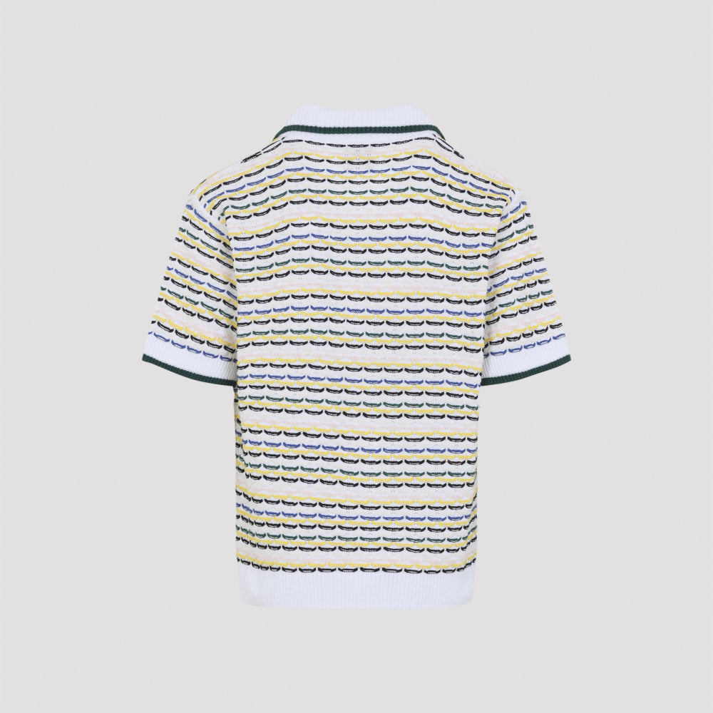 Multi Color Short Sleeves Stripe Shirt 4