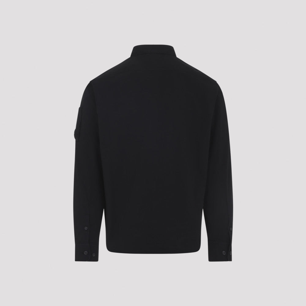 Black Cotton Lens Detail Shirt 4