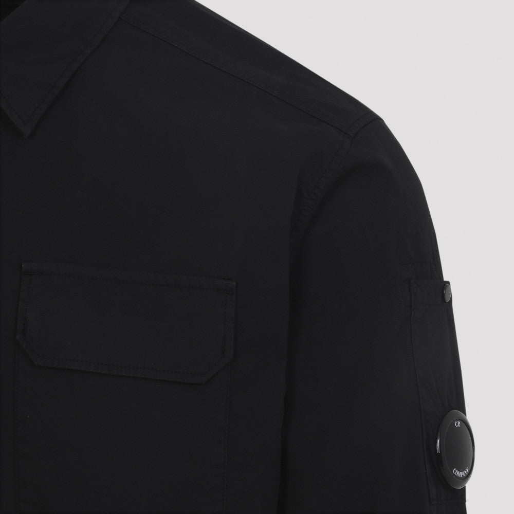 Black Cotton Lens Detail Shirt 5