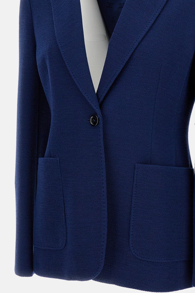 Blue Single-breasted Blazer 3