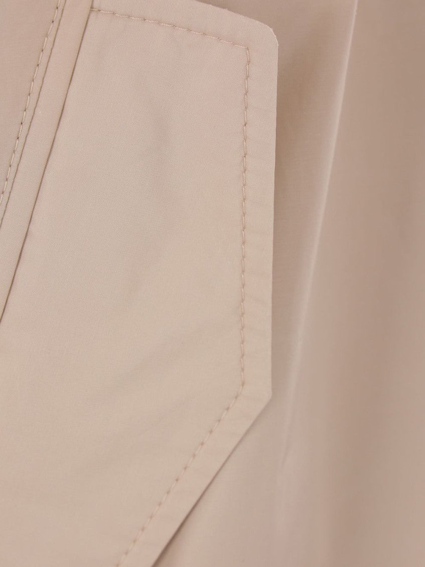 Beige taffeta parka coat 3