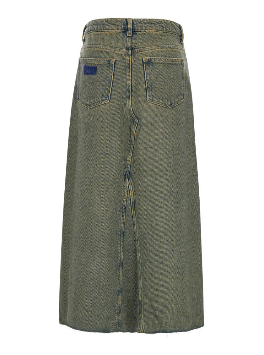 Light Blue Overdyed Heavy skirt 2