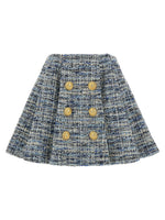 Blue Tweed skirt 1