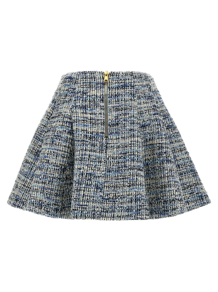 Blue Tweed skirt 2