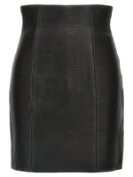 Black HW Rolled skirt 1
