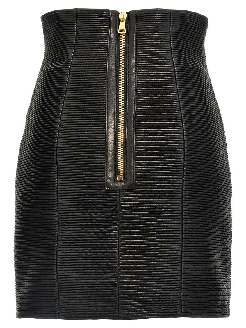 Black HW Rolled skirt 2