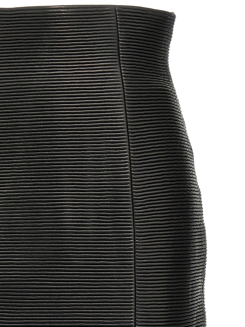 Black HW Rolled skirt 3